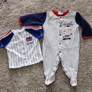 9 Month Baseball-Themed Kids One Piece Set